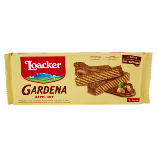 Loacker Gardena Hazelnut Wafer ricoperti di Cioccolato al Latte con crema alla Nocciola Wafers 200g