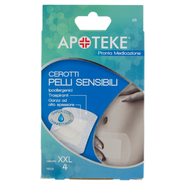 Apoteke Pronta Medicazione Cerotti Pelli Sensibili Misura XXL 4 pz