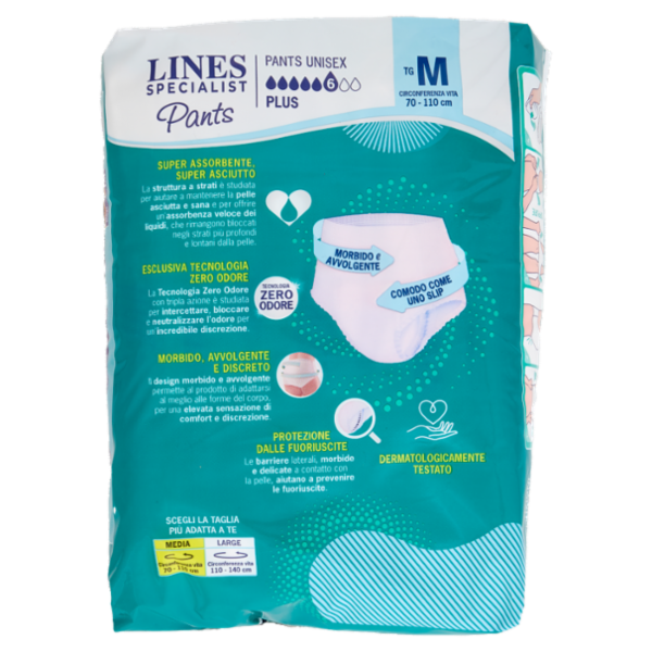Lines Specialist Pants Unisex Plus Taglia M 7 pz