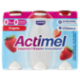 ACTIMEL, Yogurt da Bere con Vit B6 e D per il Sistema Immunitario, 0% grassi, gusto Fragola, 6X100G