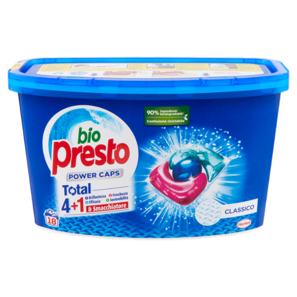 BIO PRESTO Power Caps Classico 18 Lavaggi 18 x 12 g
