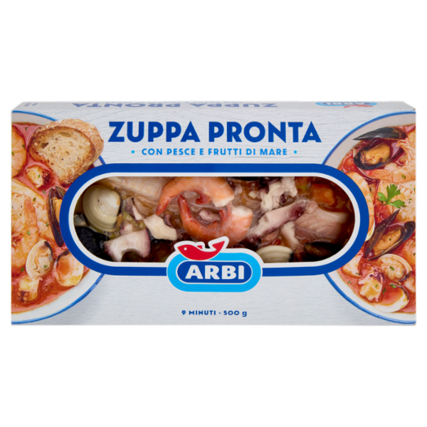 Arbi Zuppa Pronta con Pesce e Frutti di Mare 500 g