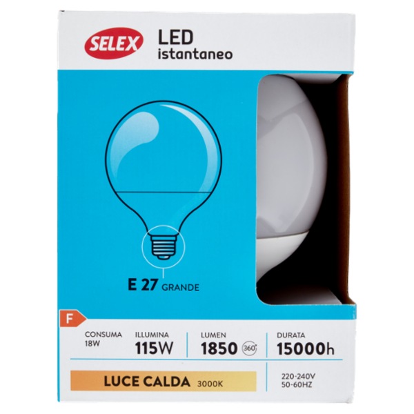 Selex Lampadina Led SMD Sfera E27 18W
