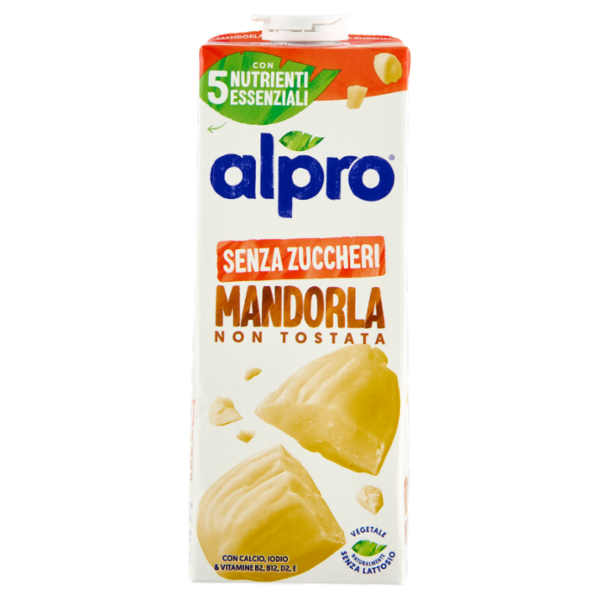 ALPRO Senza Zuccheri Mandorla, Bevanda 100% Vegetale, Basso in grassi, Senza Lattosio, 1l