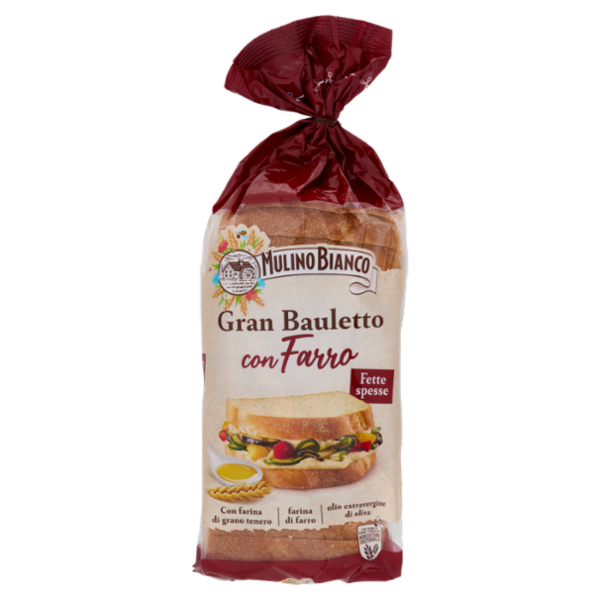 Mulino Bianco Gran Bauletto Pane con Grano Tenero e Farro 500g