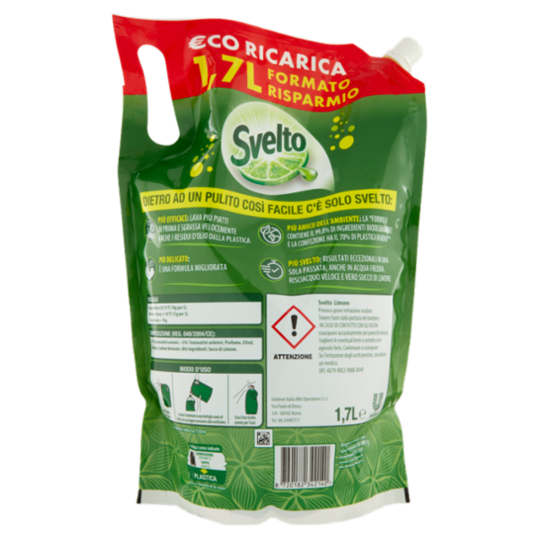 Svelto Limone €co Ricarica 1,7 L
