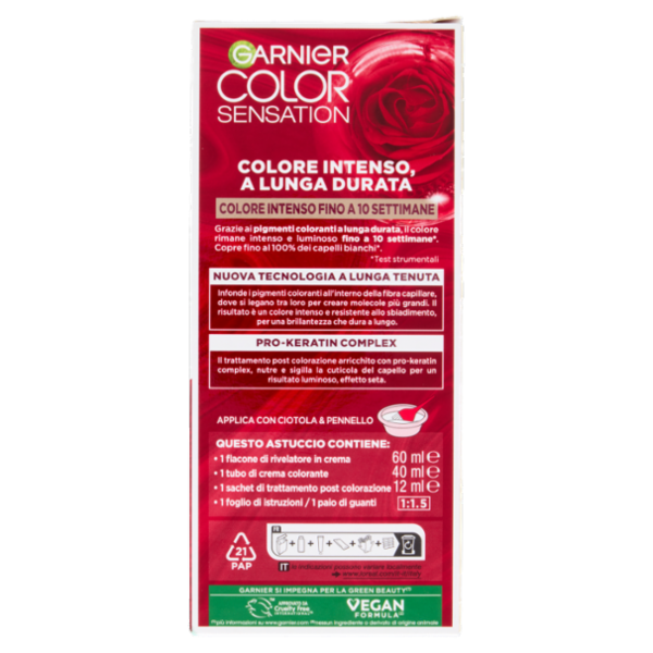 Garnier Color Sensation Colorazione Permanente in Crema 6.0 Biondo Scuro