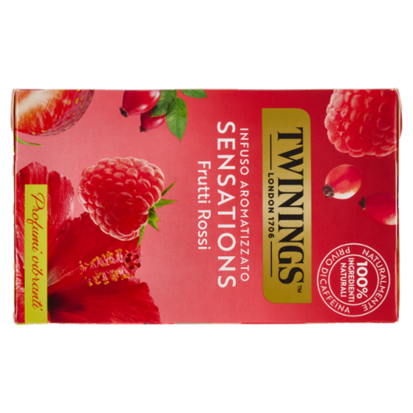 Twinings Frutti Rossi Infuso Sensations alla fragola, lampone, ibisco e rosa canina 20 filtri 40
