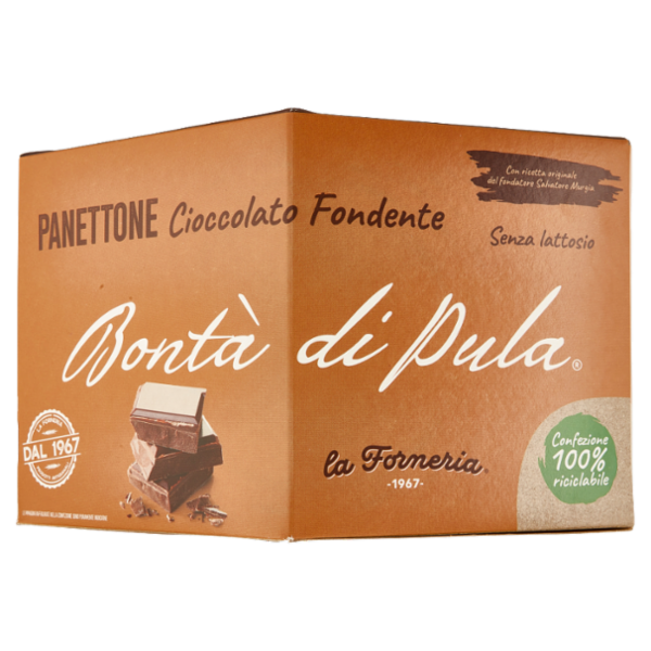 la Forneria Bontà di Pula Panettone Cioccolato Fondente Senza lattosio 750 g