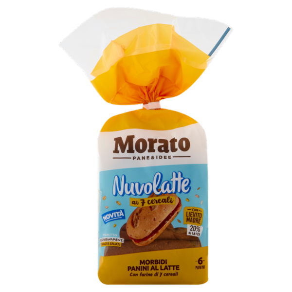 Morato Nuvolatte ai 7 cereali Morbidi Panini al Latte 6 x 40 g