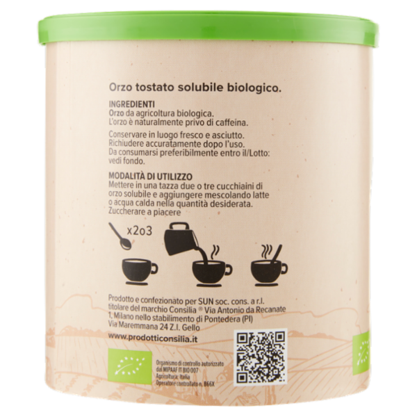 Consilia Orzo Solubile Biologico 120 g