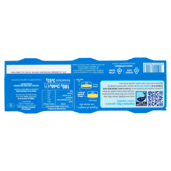 Asdomar Tonno all'olio di oliva Meno olio 3 x 60 g