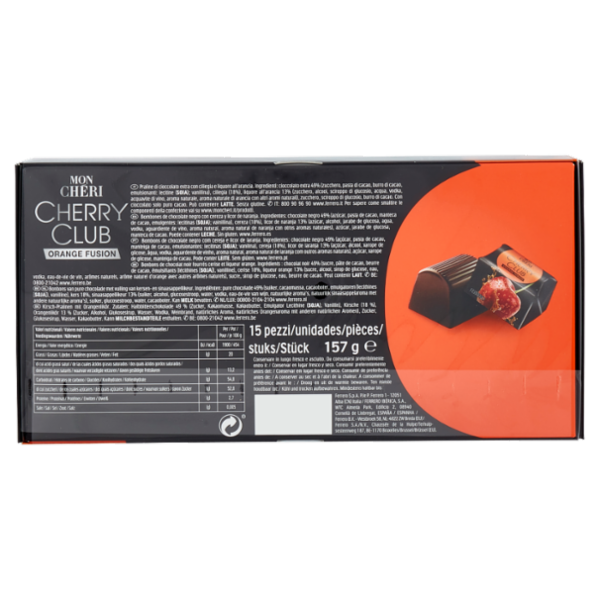 Mon Chéri Cherry Club Orange Fusion 15 pezzi 157 g