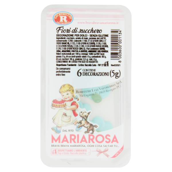 Mariarosa Fiori di zucchero 6 pz 5 g