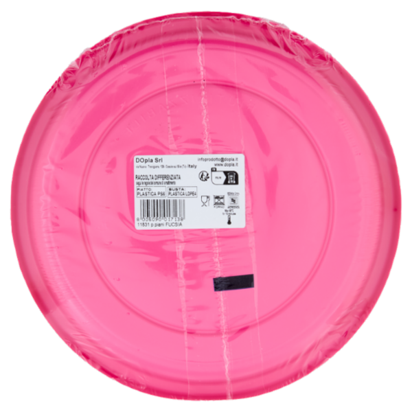 DOpla Re-Usable Piatti piani Ø 220mm Fucsia 25 pz