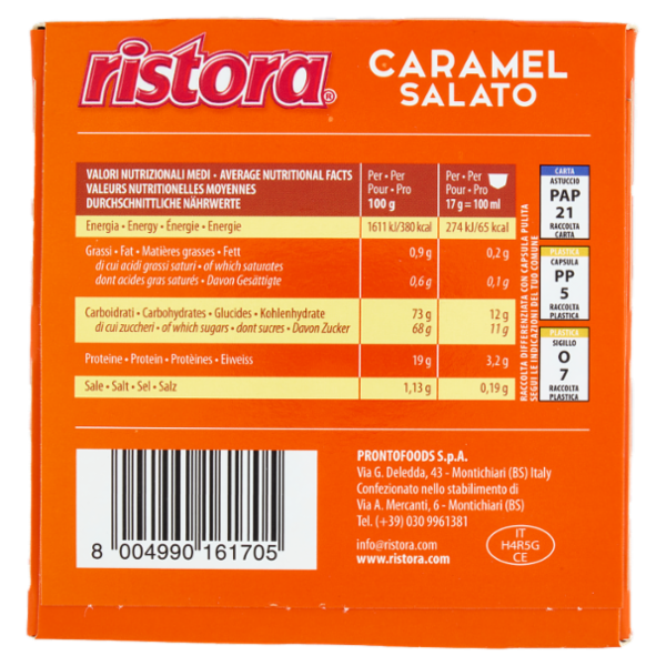 ristora Caramel Salato Capsule Compatibili con macchine Nescafè Dolce Gusto 10 x 17 g