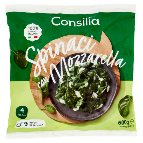Consilia Spinaci con Mozzarella Surgelati 600 g