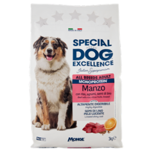 Special Dog Excellence All Breeds Adult Monoprotein Manzo Con Riso, Agrumi, Semi Di Lino 3 Kg