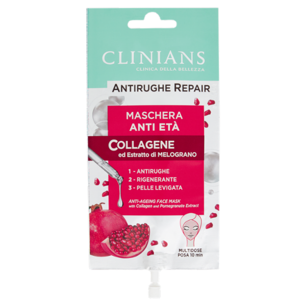 Clinians Antirughe Repair Maschera Anti Età Collagene ed Estratto di Melograno 15 mL