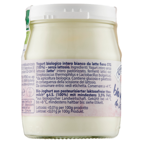 Sterzing Vipiteno bio yogurt da latte fieno bianco senza Lattosio 150 g