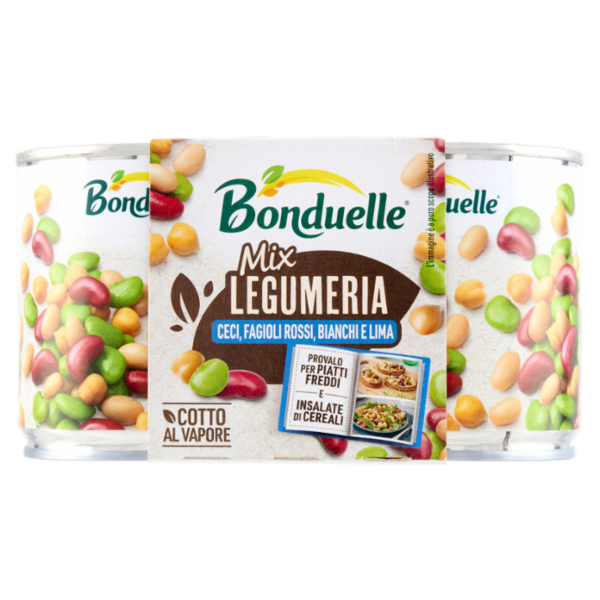 Bonduelle Mix Legumeria Ceci, Fagioli Rossi, Bianchi e Lima 2 x 150 g