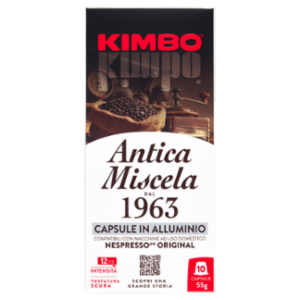 Kimbo Antica Miscela Dal 1963 Capsule In Alluminio Compatibili Con Nespresso* Original 10 x 5,5 g