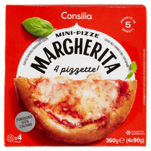 Consilia Pizzette Margherita Surgelate 4x90 g