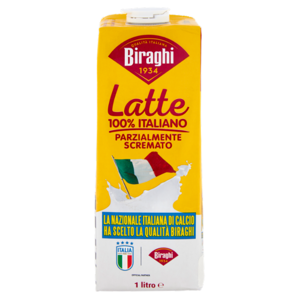Biraghi Latte 100% Italiano Parzialmente Scremato 1 litro