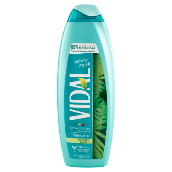 Vidal White Musk Bagnodoccia Tonificante Muschio Bianco 750 ml