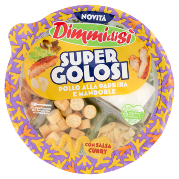 DimmidiSì Super Golosi Pollo alla Paprika e Mandorle con Salsa Curry 130 g