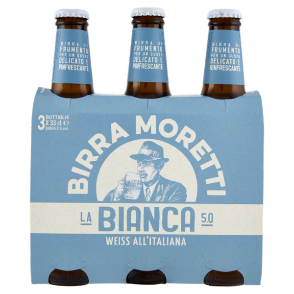 Birra Moretti la Bianca 3 x 33 cl