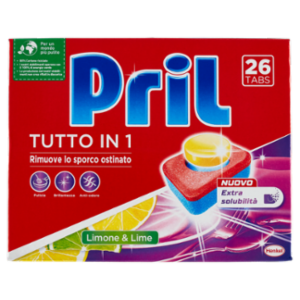 PRIL Tabs Tutto In 1 Limone 26 Lavaggi 468g