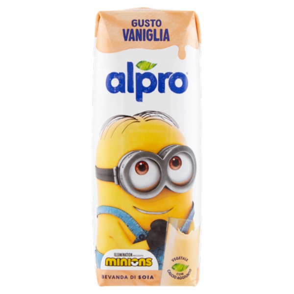 ALPRO Minions, Bevanda Vegetale, Soia Gusto Vaniglia, No Lattosio, Basso in Grassi Saturi, 250 ml