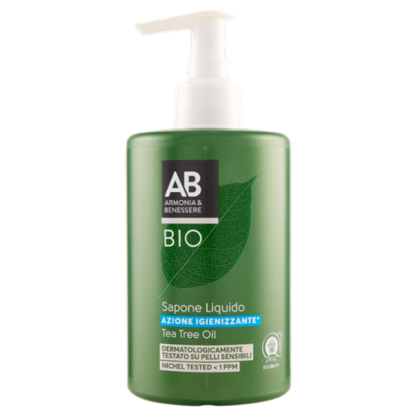 Armonia & Benessere Sapone Liquido Azione Igienizzante Bio con Tea Tree Oil 300 ml