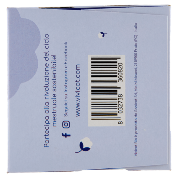 Vivicot Bio Assorbenti anatomici compostabili Ripiegati in Bustina 14 pz