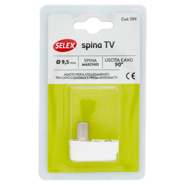 Selex Spina Tv a Squadra Diametro 9,5 mm Bianco