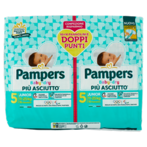 Pampers Baby-dry Junior 16 + 16 Pz