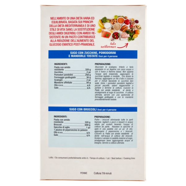 Molino Spadoni AlimentazionE DedicatA a Basso Indice Glicemico* Pasta Amido Resistente Penne 400 g