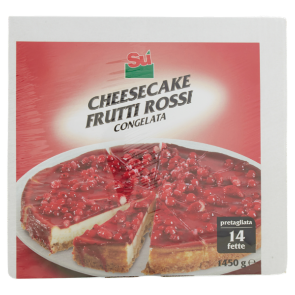Sù Torta Cheesecake ai Frutti Rossi Congelata Pretagliata 14 Fette 1,45 kg