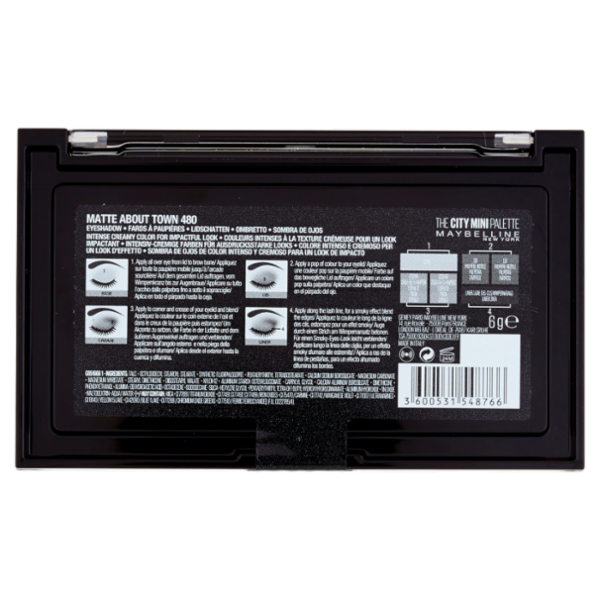 Maybelline New York The City Mini Palette, Pigmenti Puri, 480 Matte About Town