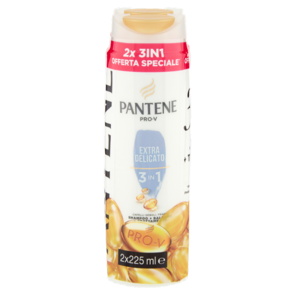 Pantene Pro-V 3in1 Shampoo+Balsamo+Trattamento Extra Delicato 2x225 ml