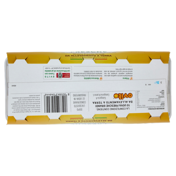 Ovito Fresche 10 Uova Fresche Grandi da Allevamento a Terra