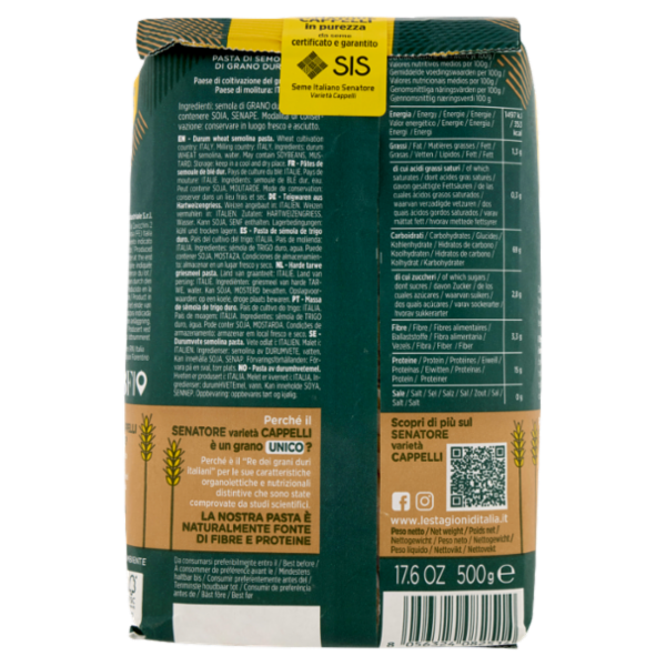 Le Stagioni d'Italia Senatore varietà Cappelli Orecchiette 500 g