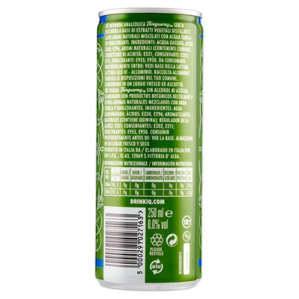 Tanqueray Alcohol Free With Tonic 0.0% Zero Sugar 250 ml