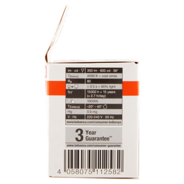 Osram Led Star Par16 50 36° GU10 Cool White 4.3 W