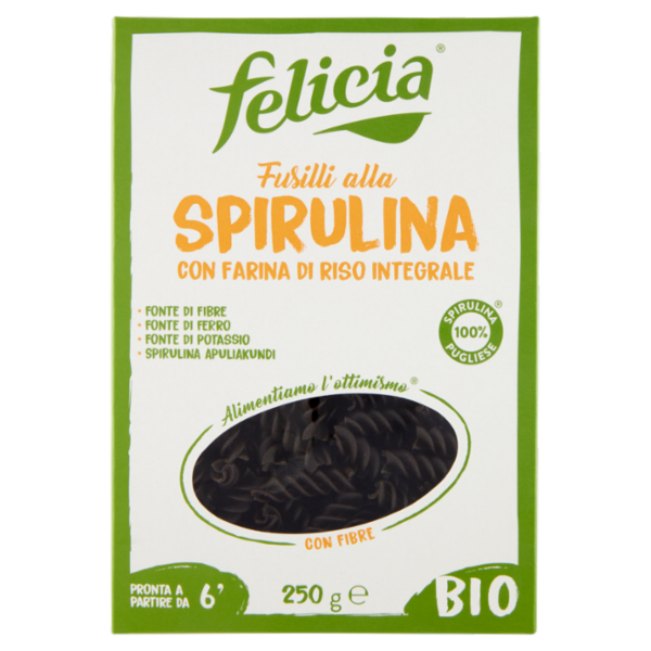 felicia Fusilli alla Spirulina con Farina di Riso Integrale Bio 250 g