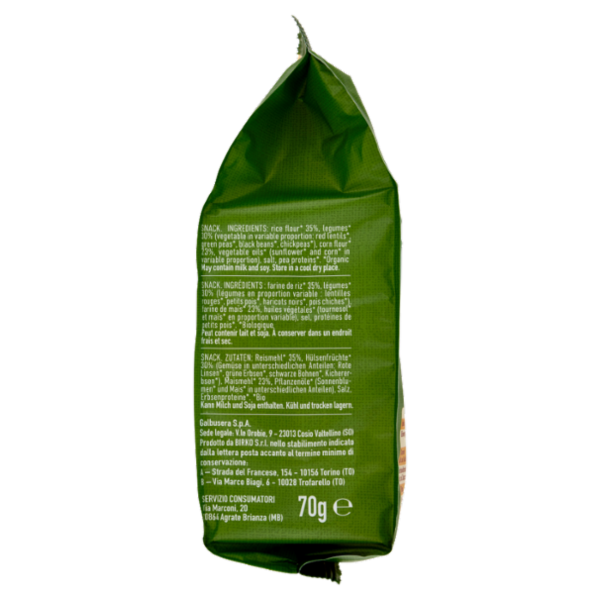 Galbusera Buonpertutti con Legumi Biologici con Mix di Legumi, Riso e Mais 70 g