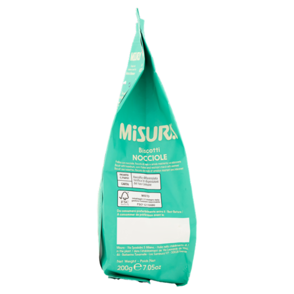 Misura Dolcesenza Biscotti Nocciole 200 g