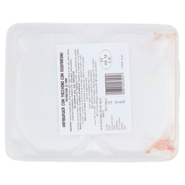 Aia Carne al Fuoco Hamburger Classico con Tacchino con Rosmarino 0,200 kg