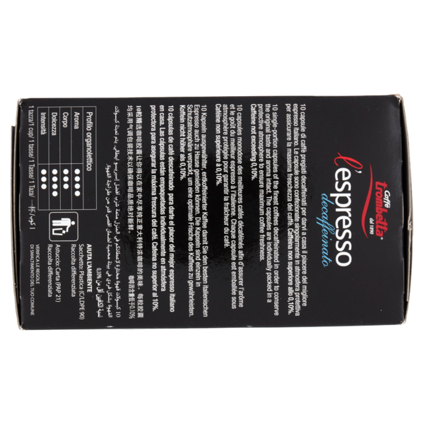 Caffè trombetta l'espresso decaffeinato 10 Capsule compatibili Nespresso* 55 g